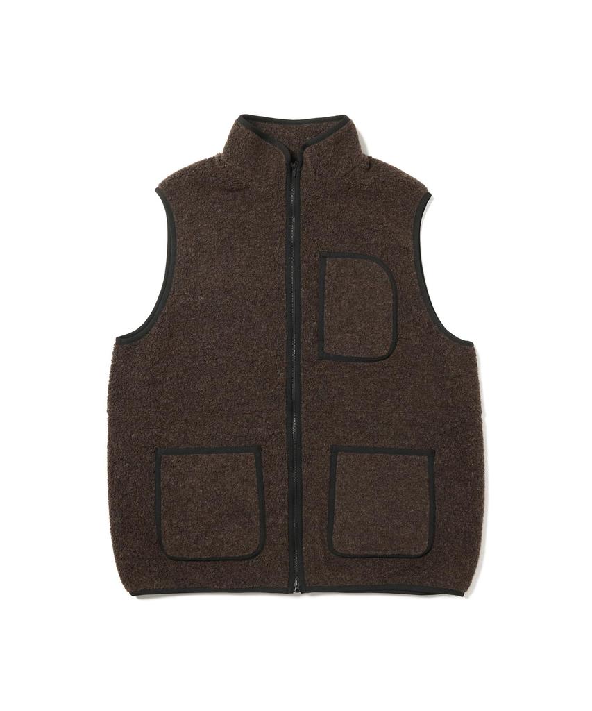 Snow Peak Recycled Wool Boa Vest and Dark Size M JK-25AU023, Men's Women's, Brown,