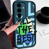 Чехол с принтом 'Letter Doodle' для Samsung A57 A37 A27 A17 S26 Ultra S25 FE A56 A36 A16 A55 A35 A15 A54 5G S21 S22 S23 S24 Plus Ударопрочный бампер