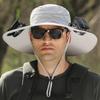 Solar-Charging Wide Brim Fisherman Hat with 3-Speed Fan for Cooling and Sun Protection
