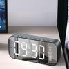 Portable Bluetooth Speaker Digital Display Digital Clock LED Mirror Screen Alarm Clock  Bedroom