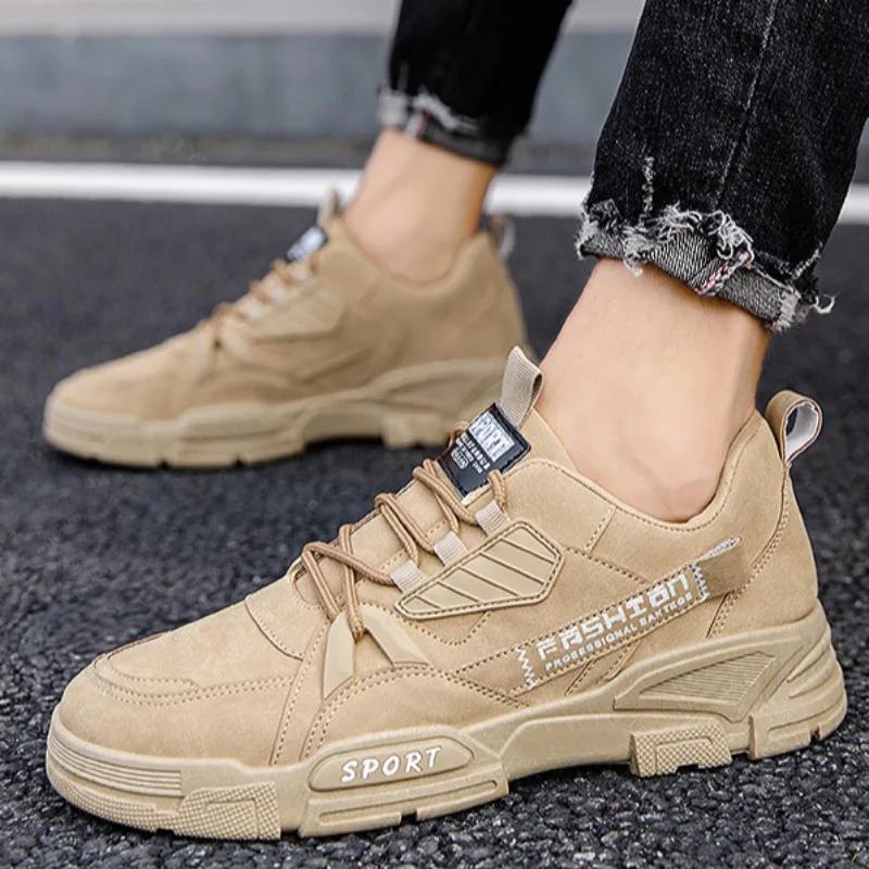 Men's Shoes Fashion Sneakers Lace Up Casual Shoes Wear-resistant Tooling Shoes for Men Non Slip Climbing Shoe Hombre