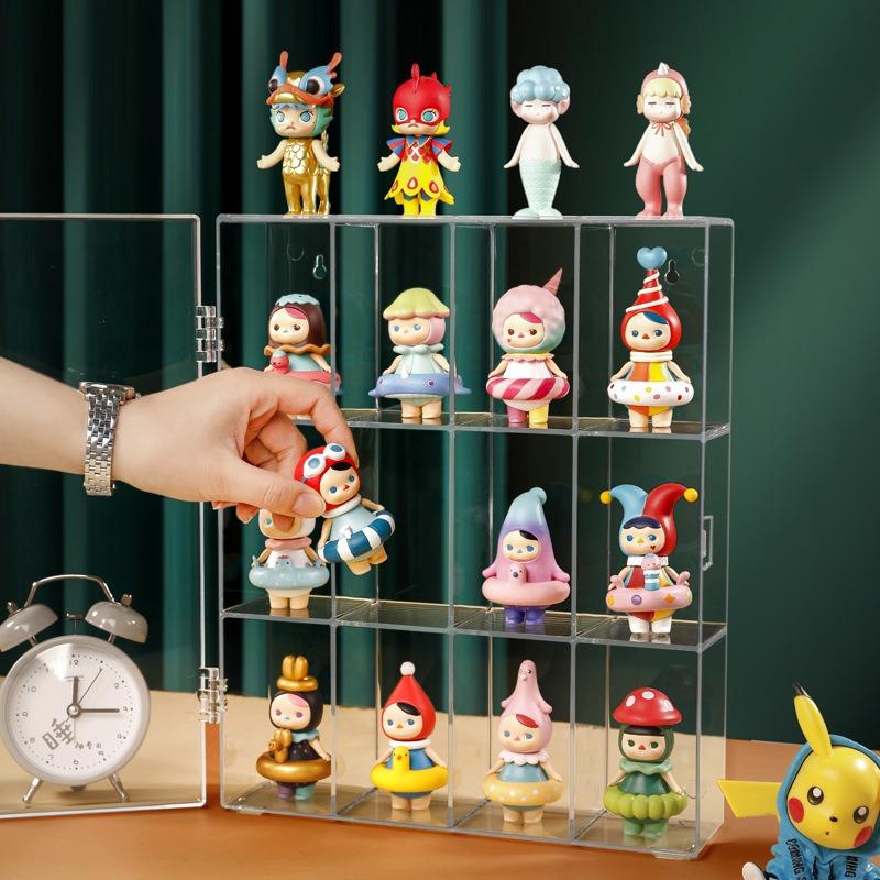 Акриловый витринный шкаф для мини-фигурок Funko Pop, прозрачный настенный или настольный ящик для хранения игрушек, шкаф-органайзер для дома