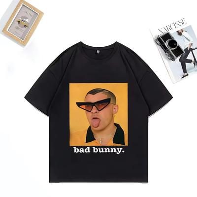 Bad Bunny Уличный Хип-Хоп 2025 Футболка Мужская Женская ' S Смешные Винтажные Футболки Хлопок Мода Летние Топы Крутые Унисекс Футболка
