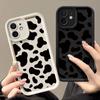 Чехол для телефона Candy Color Lens Protection для iPhone 16 Pro 15 14 Plus 13 12 11 Pro Max Xr Xs X 8 7, противоударный, с рисунком коровы, мягкий чехол из ТПУ