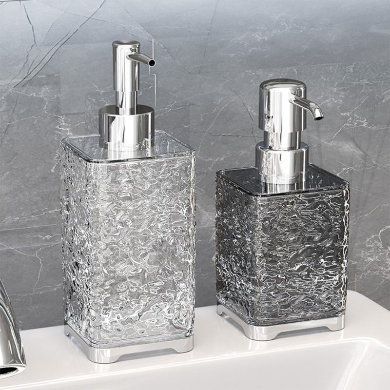 Glass Soap Dispenser Foam Soap Dispenser with Diamond Glass Refillable Hand Soap Dispenser Worktop Soap Dispenser