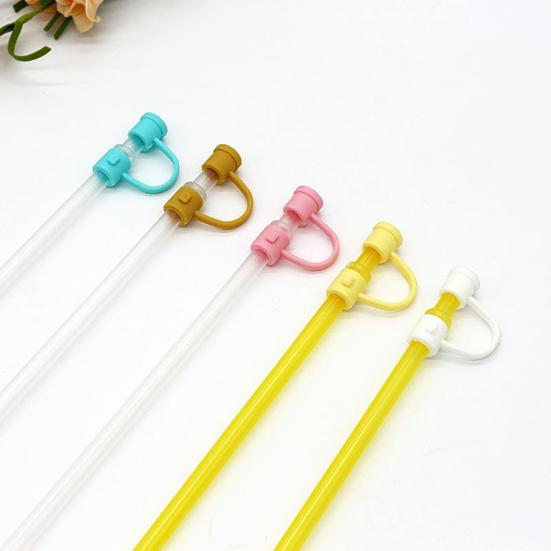 24 шт. чехол для трубочки 8 мм однотонный пищевой силикон многоразовый пыленепроницаемый универсальный стеклянный наконечник для трубочки заглушка для кухонных принадлежностей