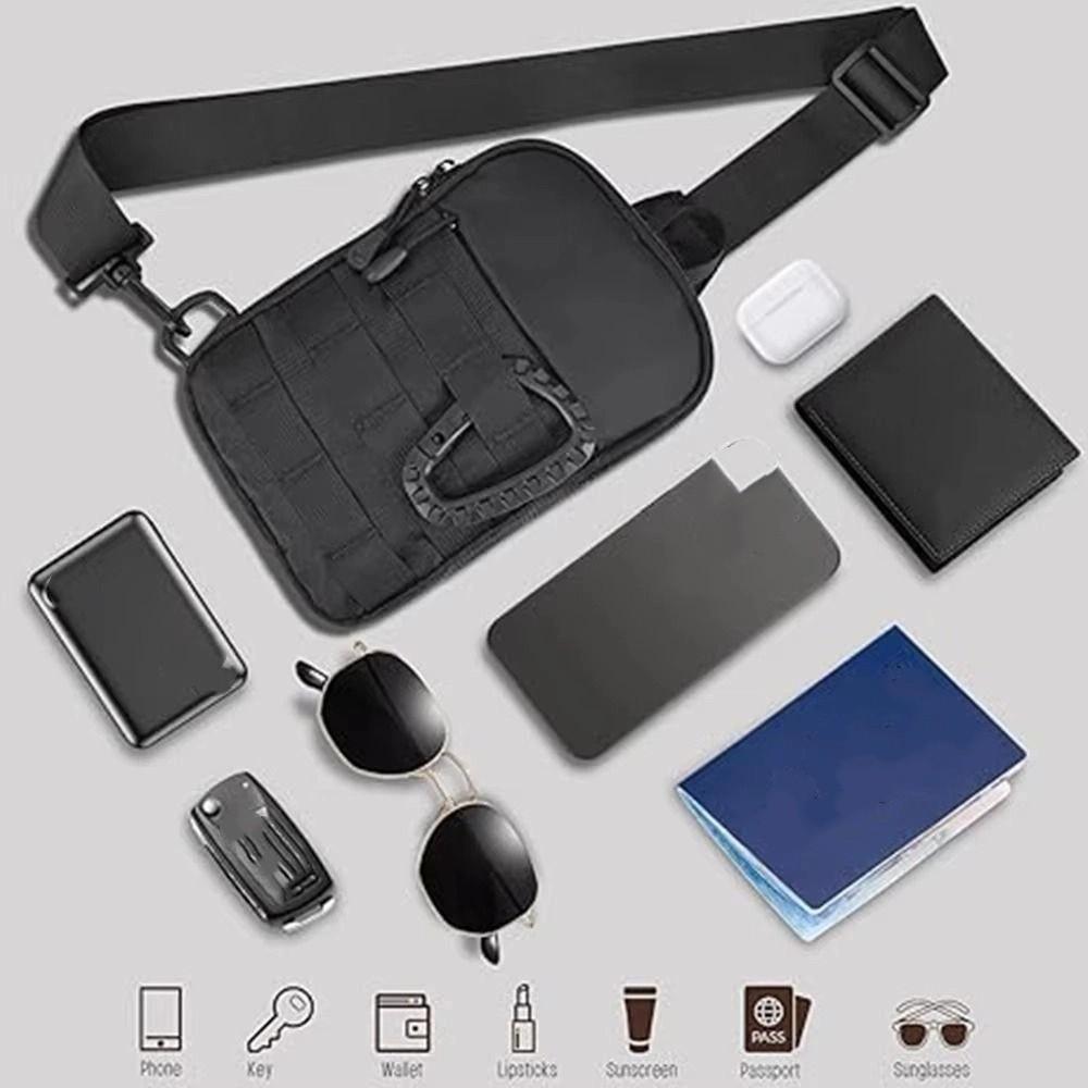 Регулируемая многофункциональная нагрудная сумка, водостойкая уличная нагрудная сумка, спортивная сумка-жилет, для пеших прогулок