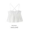 Kaslead New Arrival Women's Clothing Fashion Style Fashion All-Match Vertical Lace Decorated Poplin Tops 1165167