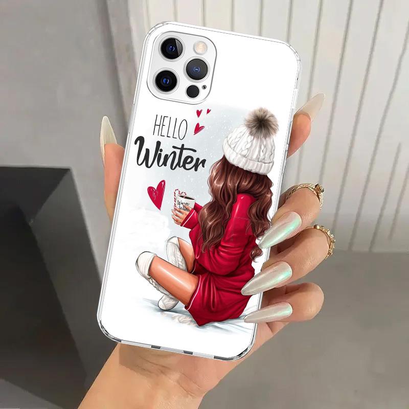 Чехол для телефона Girl Boss Female Coffee для Iphone 17 Air 16 15 Plus 14 13 Mini 12 11 Pro Max 16E 7 8 SE 2020 Мягкий чехол с принтом