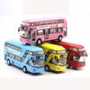 Premium Quality Double-decker Tour London City Bus Pull Back Car Kid Toy With Sound And Light