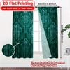 2D Flat Printing,2pcs Emerald Drape Chic Minimalist Curtains Versatile 100% Polyester Curtains Decorations Outdoor for Living