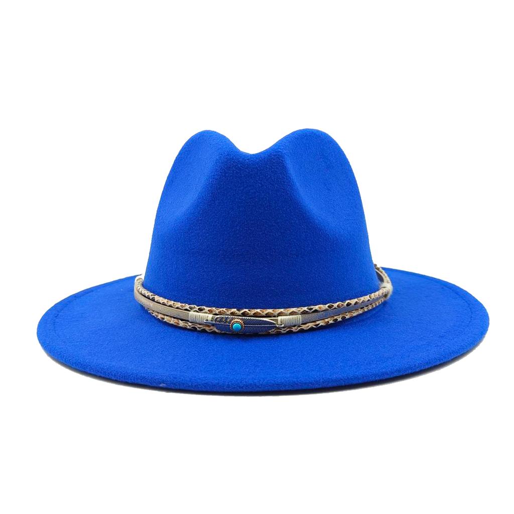 Fedora Autumn and Winter New Leaf Accessories Men's Gentlemen Women's Church Hat Wide Brimmed Jazz Hat Sombrero Hombre