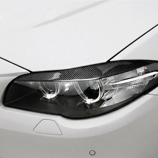 Carbon Fiber Car Headlights Eyebrows trim Cover NEW special For BMW 5 Series F10