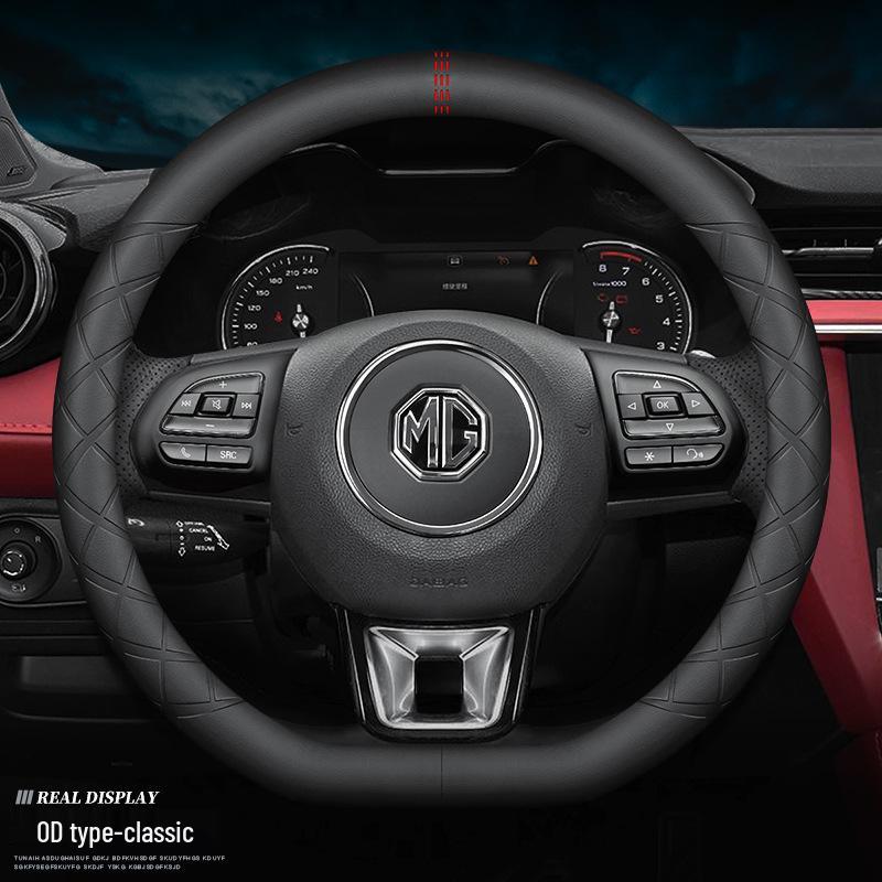 MG & Roewe Genuine Leather Steering Wheel Cover for MG6, MG HS, MG5, Roewe ZS, and RX5