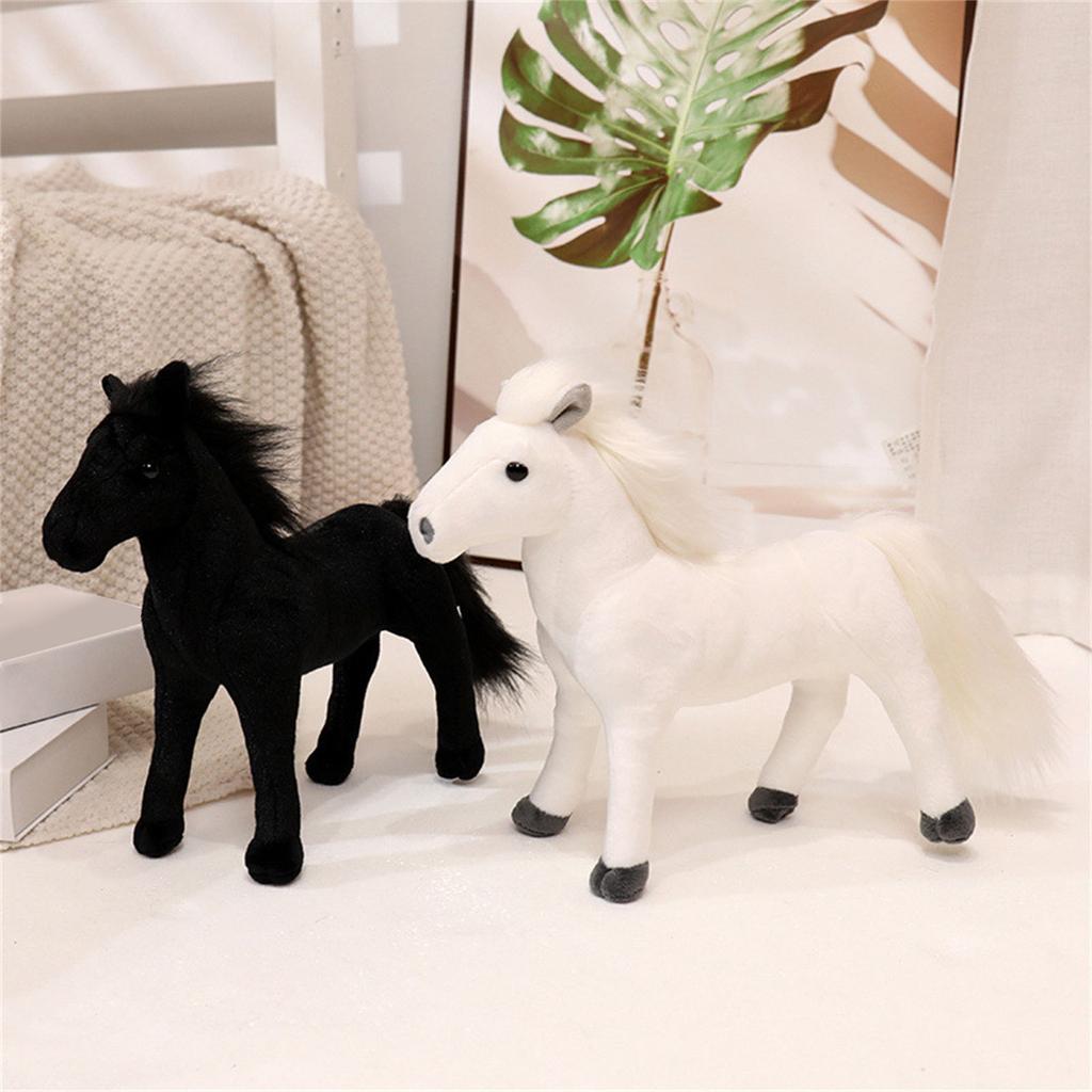30 см мягкая кукла в форме лошади реалистичная кукла в форме лошади мультяшная плюшевая игрушка для декора дивана детский подарок на день рождения