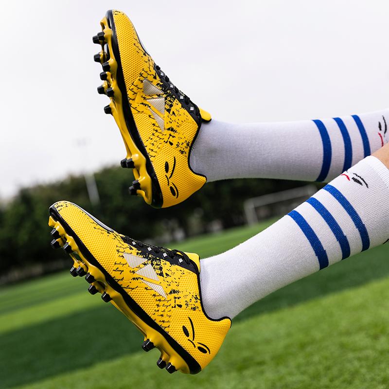 32-45 мужские/женские низкие кроссовки с длинными шипами, футбольные бутсы с искусственной травой, детские кроссовки с шипами, кроссовки для бега