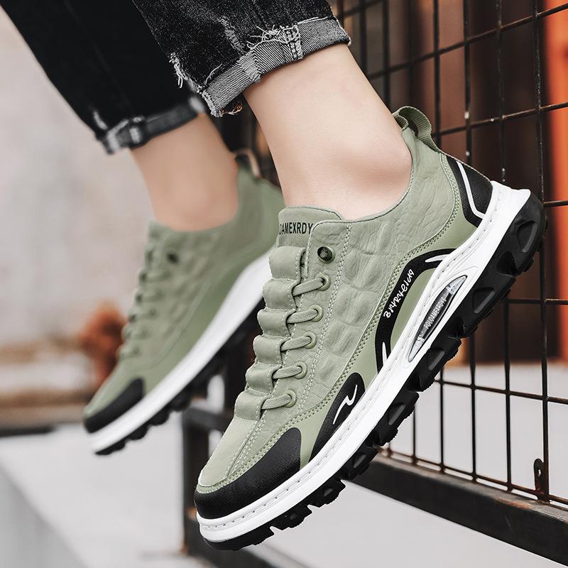 Мужские дышащие вулканизированные туфли 2025 Новая весна Сетчатые дышащие Беговые Мужские Повседневные Модные На толстой подошве Нескользящие Спортивные туфли