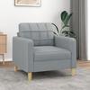 VidaXL Armchair Light Grey 60 Cm Fabric, Armchair, Tub Chair, Club Chair, Sofa, Comfortable Sofa, Seat of 359075