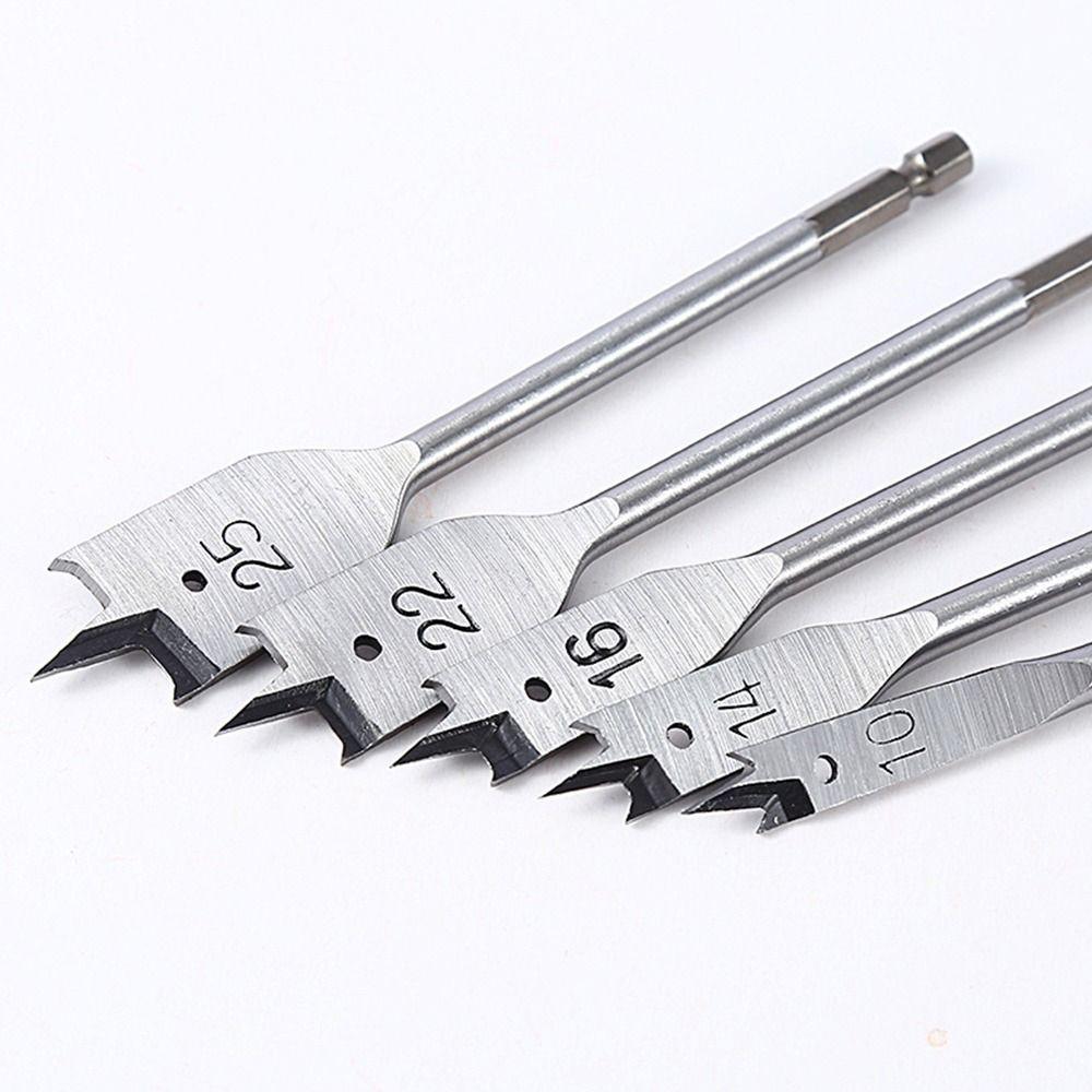 Hand Drill Hanging Titanium Plated Carpenter's Bit Wood Plate Opener Flat Drill Hexagonal Shank