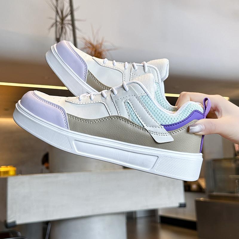 TUINANLE Женская повседневная обувь, кожаные туфли для скейтборда на шнуровке, женские нескользящие кроссовки на платформе