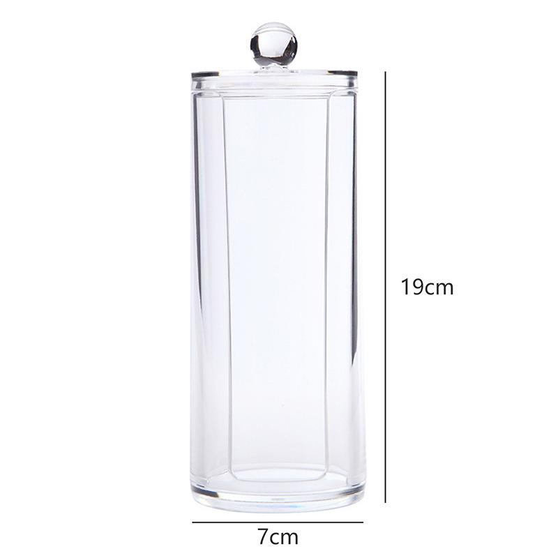 Makeup Cotton Pad Organizer With Bamboo Lid Bathroom Storage Box For Cotton Swabs Cosmetics Jewelry Makeup Remover Pad Container