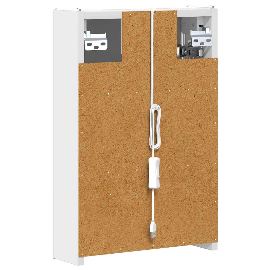 Bathroom Mirror Cabinet White 33 x 11.5 x 50 cm Engineered Wood