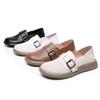 Fashion GKTINOO 2024 White Moccasins For Women Genuine Leather Flats Hollow Loafers Shoes Women's Soft Casual Sneakers Flat Shoes