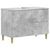 2 Piece Bathroom Cabinet Set DELFT Concrete Grey Engineered Wood