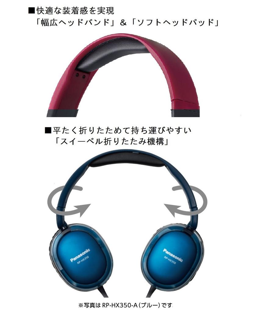 Panasonic Стереонаушники, Красные, RP-HX350-R