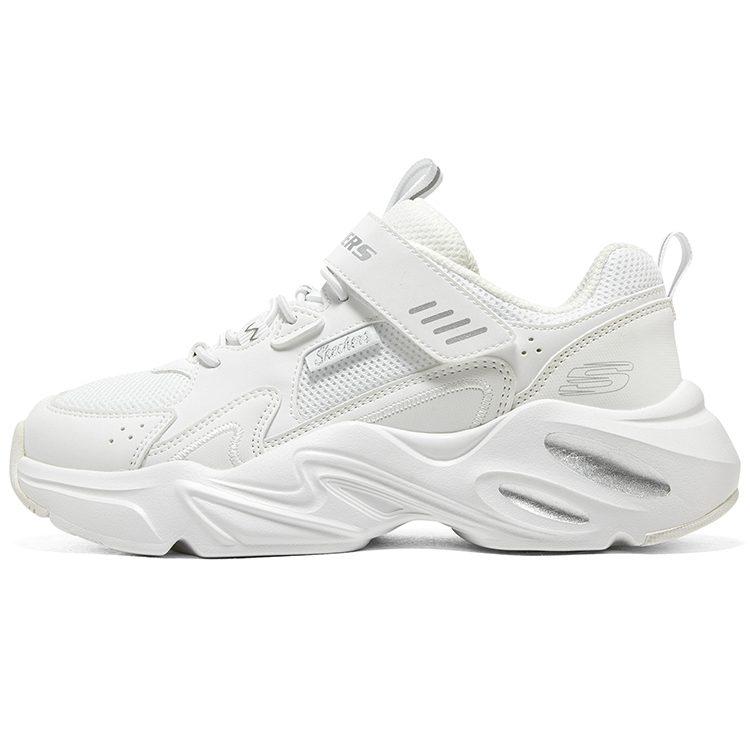 Skechers Girls Abrasion Resistant Abrasion Resistant Low top Casual Shoes White Kids' 319029L-WHT