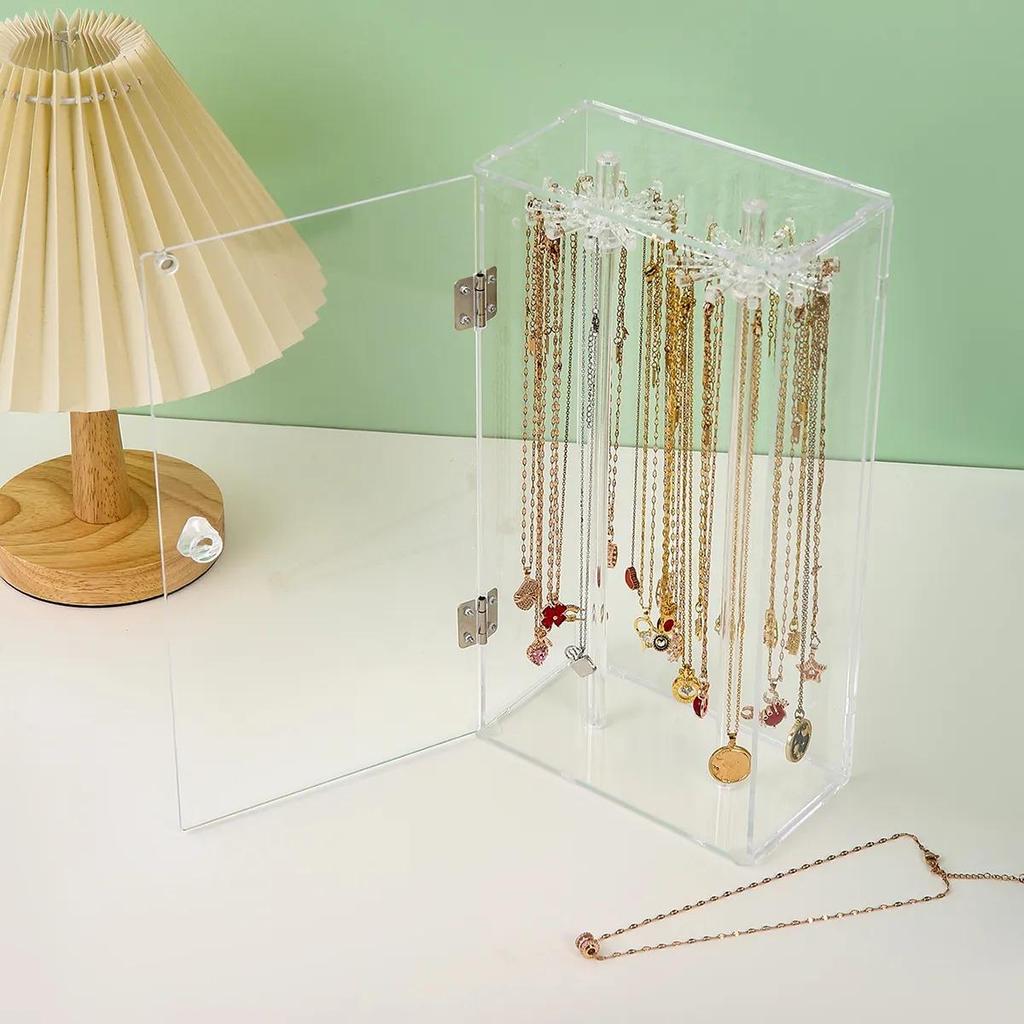 Acrylic Jewelry Box Organizer for Women Ring Bracelet Jewelry Box Storage Necklace Earrings Transparent Display Stand Accessory