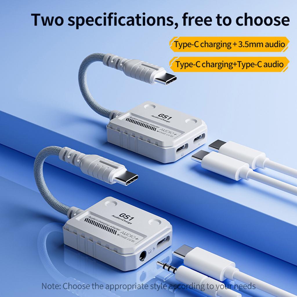 Адаптер быстрой зарядки USB C 2 в 1 с высоким разрешением звука и мощностью 60 Вт, подходит для любителей игр и музыки