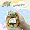 Mini Handmade Positive Turtle Crochet with Message Card - Mother's Day Mom Birthday Gifts for Women Wife Grandma Mother-in-Law