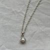 Melliv Silver Melting Around 5mm Pearl Necklace_mvn39