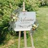 2Pcs Artificial Floral Swag Wedding Arch Flowers Rustic Decorative Welcome Sign for Party