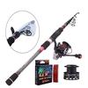 Углеродная телескопическая спиннинговая удочка Комбинированная спиннинговая катушка для удочки с наборами плетеной лески