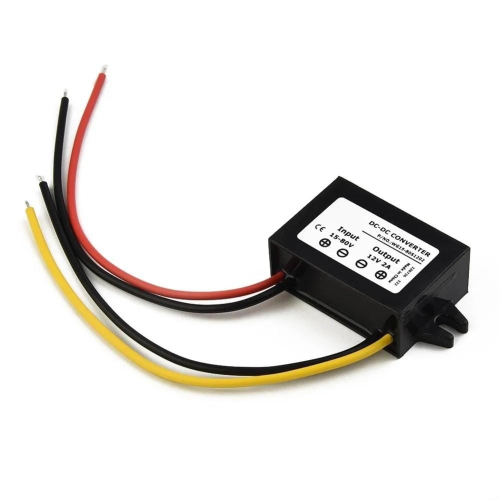 DC 15V-80V To DC 12V 2A Voltage Regulator Buck Converter Automotive Electrical Tool