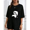 Милая футболка с принтом панды, белая, с мультяшным дизайном панды, для повседневной носки