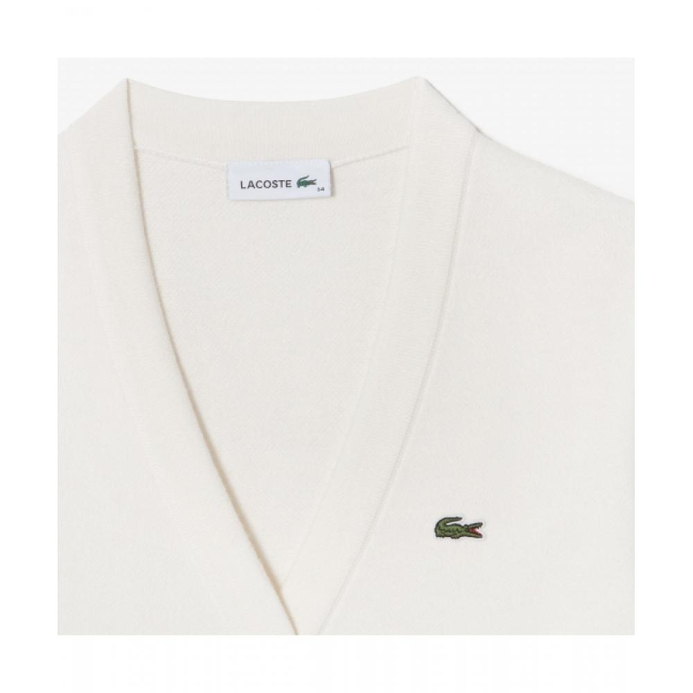 Lacoste Женский кардиган S basSic Button Y [off White]