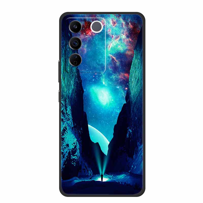 Phone Case For Vivo T2 Back Cover Case Black Silicone Shockproof Soft Coque Funda For Vivo T2 Case T 2 Capas Para For VivoT2 Bag