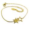 [P8188] - Steel Bracelet 'A Star Is Born' Gold - 15x9 Mm