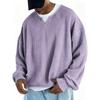 Men's Fashion Solid Color Round Neck Long Sleeve Casual Fashion Versatile Long Sleeve Loose T-shirt Top