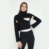 Nudaes Sadow Болеро Вырез Водолазка Вязаный Черный