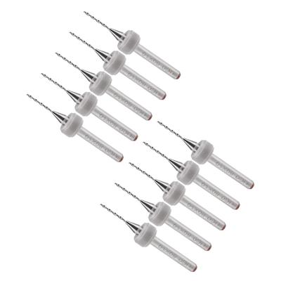 Сверла CoCud Micro PCB со хвостовиком 3,175 мм, режущей кромкой 0,8 мм, из карбида вольфрама, для сверления и гравировки печатных плат на станках с ЧПУ, 10 шт.