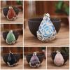 Crystal Stone Water Drop Gemstone Necklaces Pendants Natural Quartz Amethyst Agate Opal Turquoise
