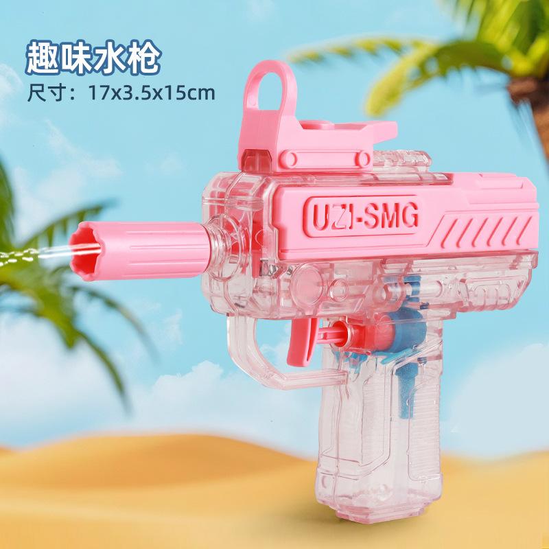 Электрический Водяной Пистолет Uzi Игры в Бассейне Пляж Детские Уличные Игрушки Мальчики Автоматический Бластер Игрушечный Пистолет Прозрачный Водяной Миниган
