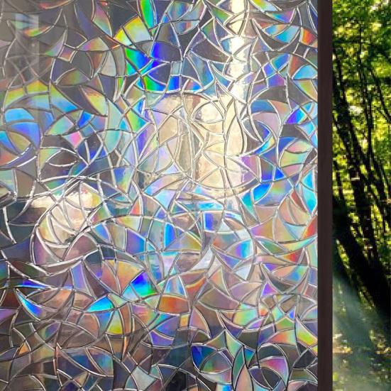 1 рулон, наклейка на окно «Ловец Солнца», ПВХ, защита конфиденциальности, Радуга, Полумесяц, Луна, стеклянное покрытие, статическое украшение для окна, пленка, наклейка