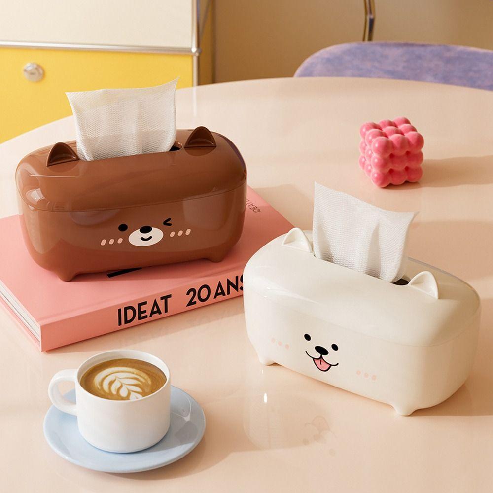 Decorative Cute Tissue Box Non-slip Paper Towel Holder Desktop Tissue Case  Living Room