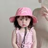 Летняя детская шляпа-рыбак с вышивкой в виде банта в корейском стиле для девочек