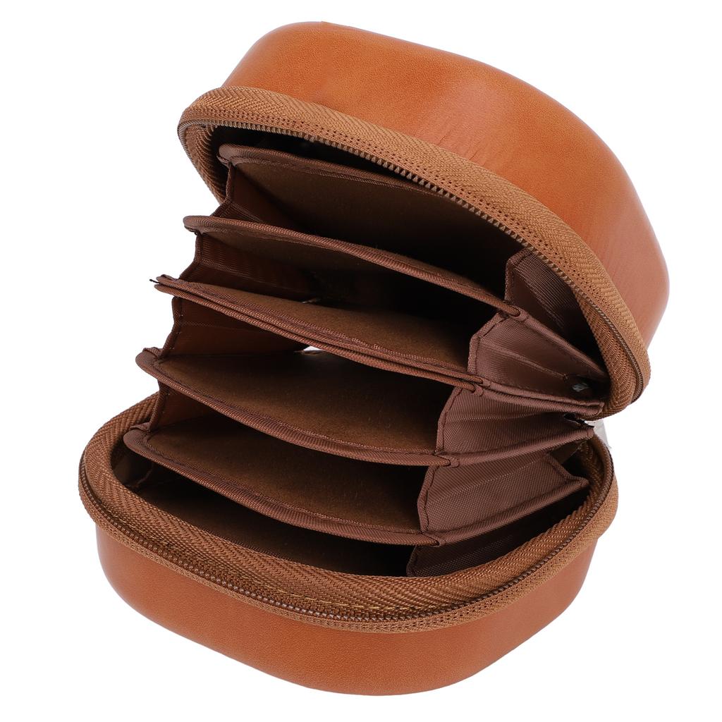 Camera Filter Bag Vintage PU Leather 8 Layers Storage Organizer Water and Shock Proof Protective Pou